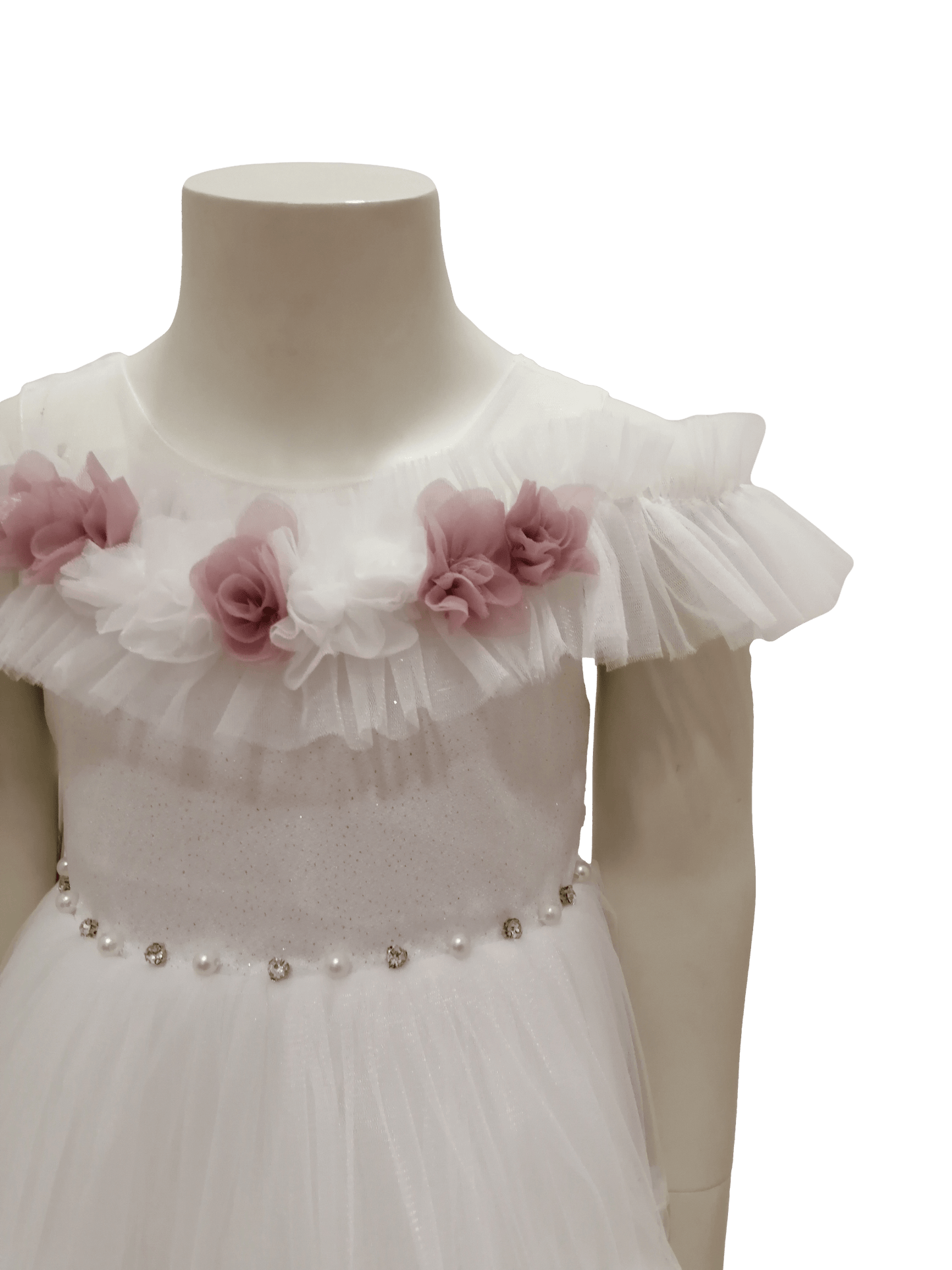 Vestido de arras tul blanco