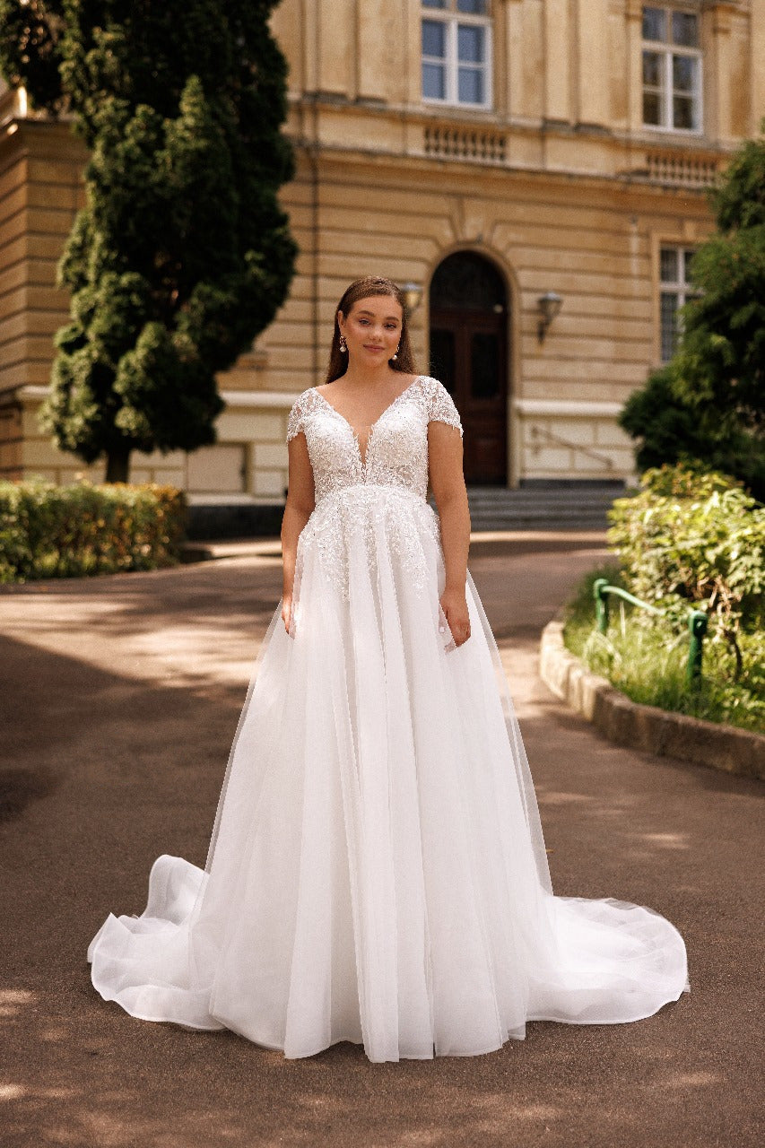 Tallas Grandes Vestidos Novia España Romántico Vestido De Novia