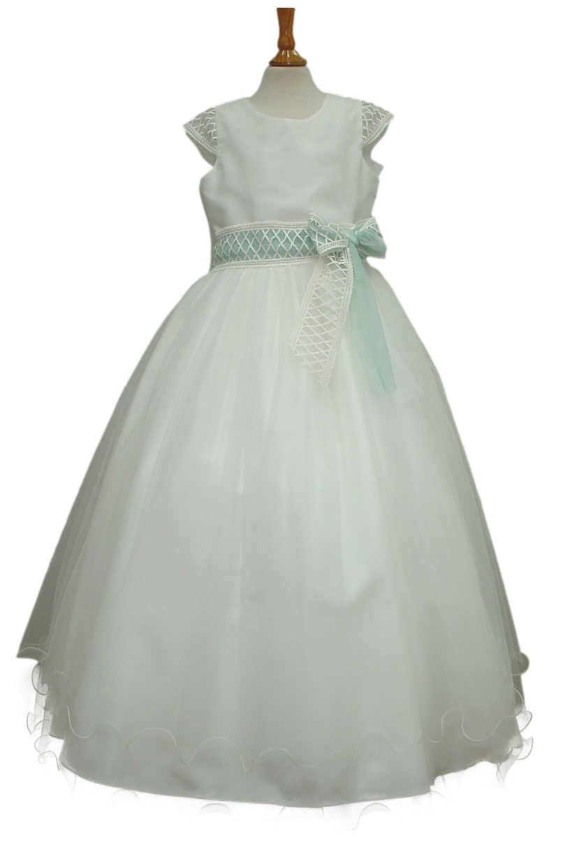 Vestido comunión niña lazo