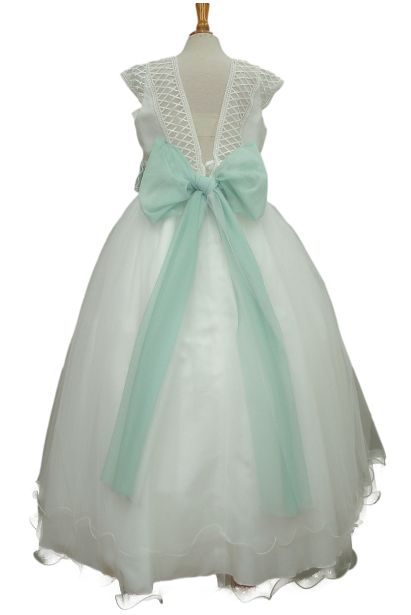Vestido comunión niña lazo