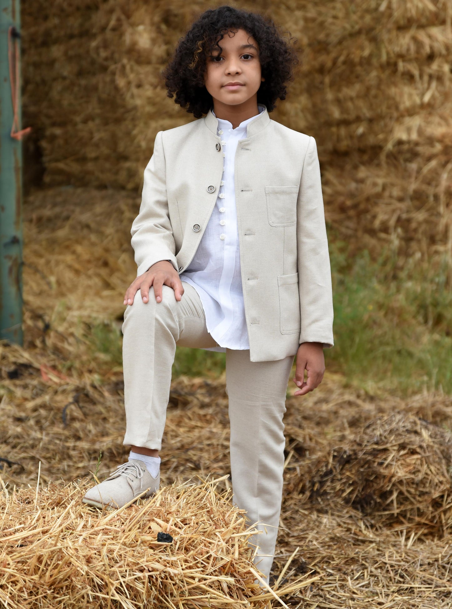 Mao collar boy's suit