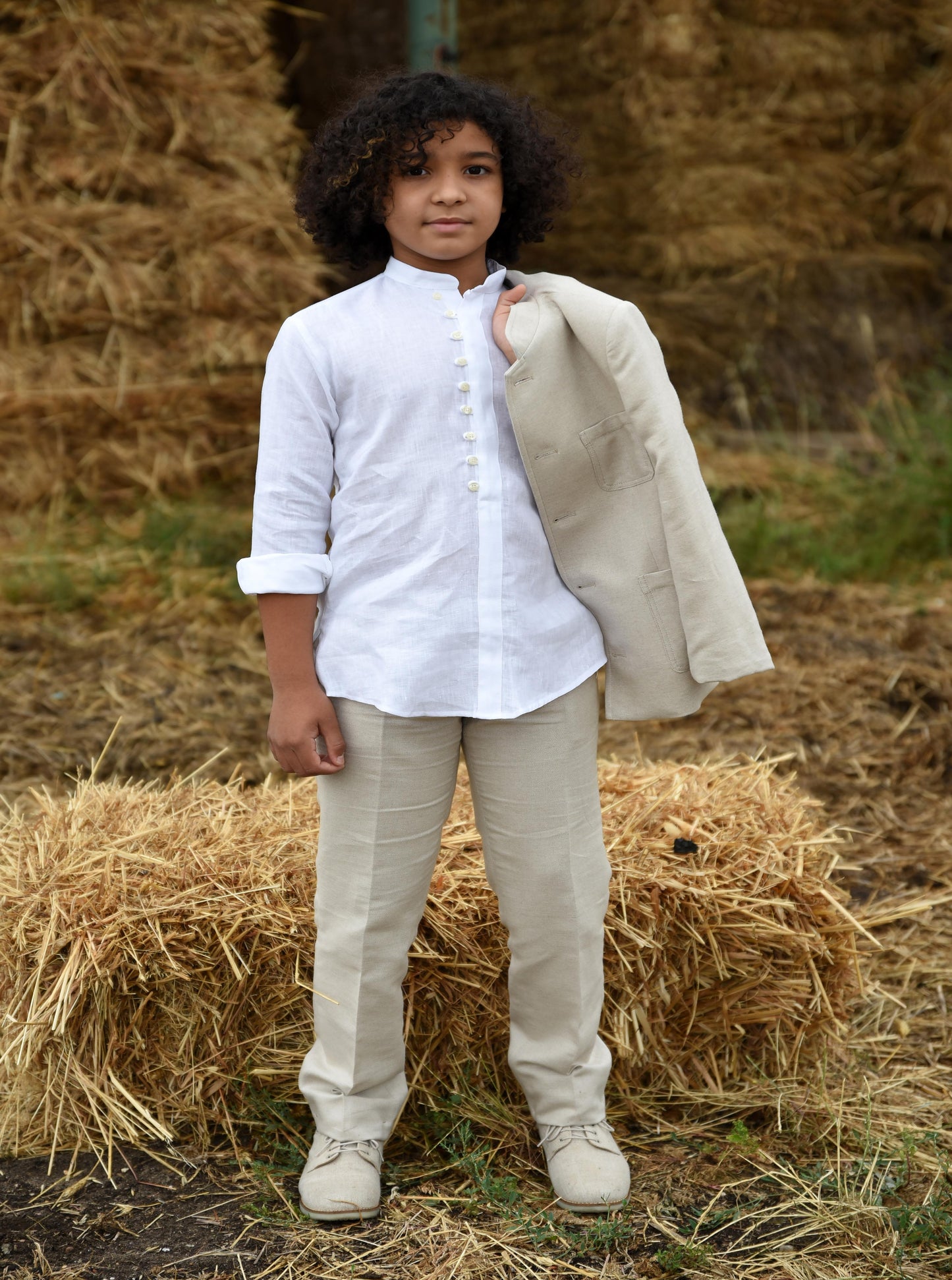 Mao collar boy's suit
