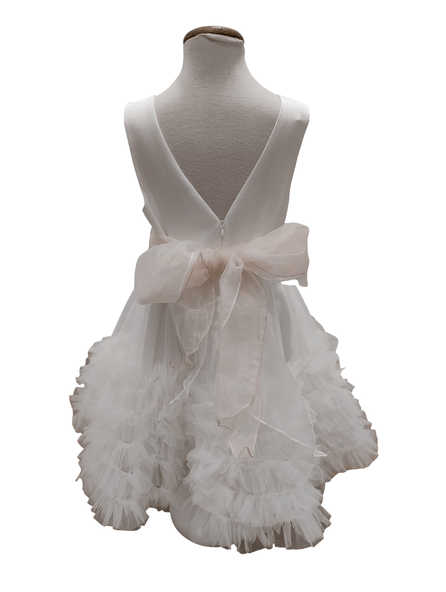 Vestido de arras lazada rosa