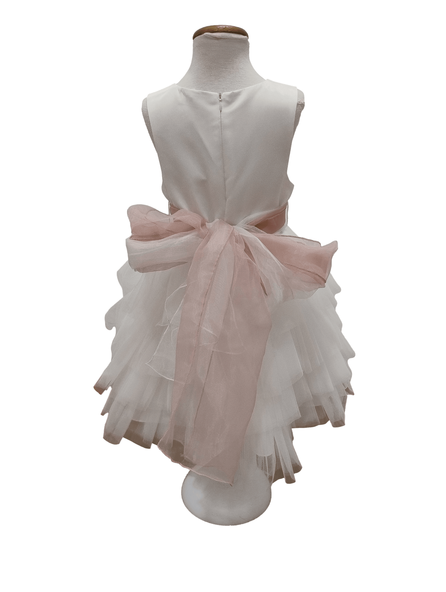 Vestido de arras corto con volantes blanco