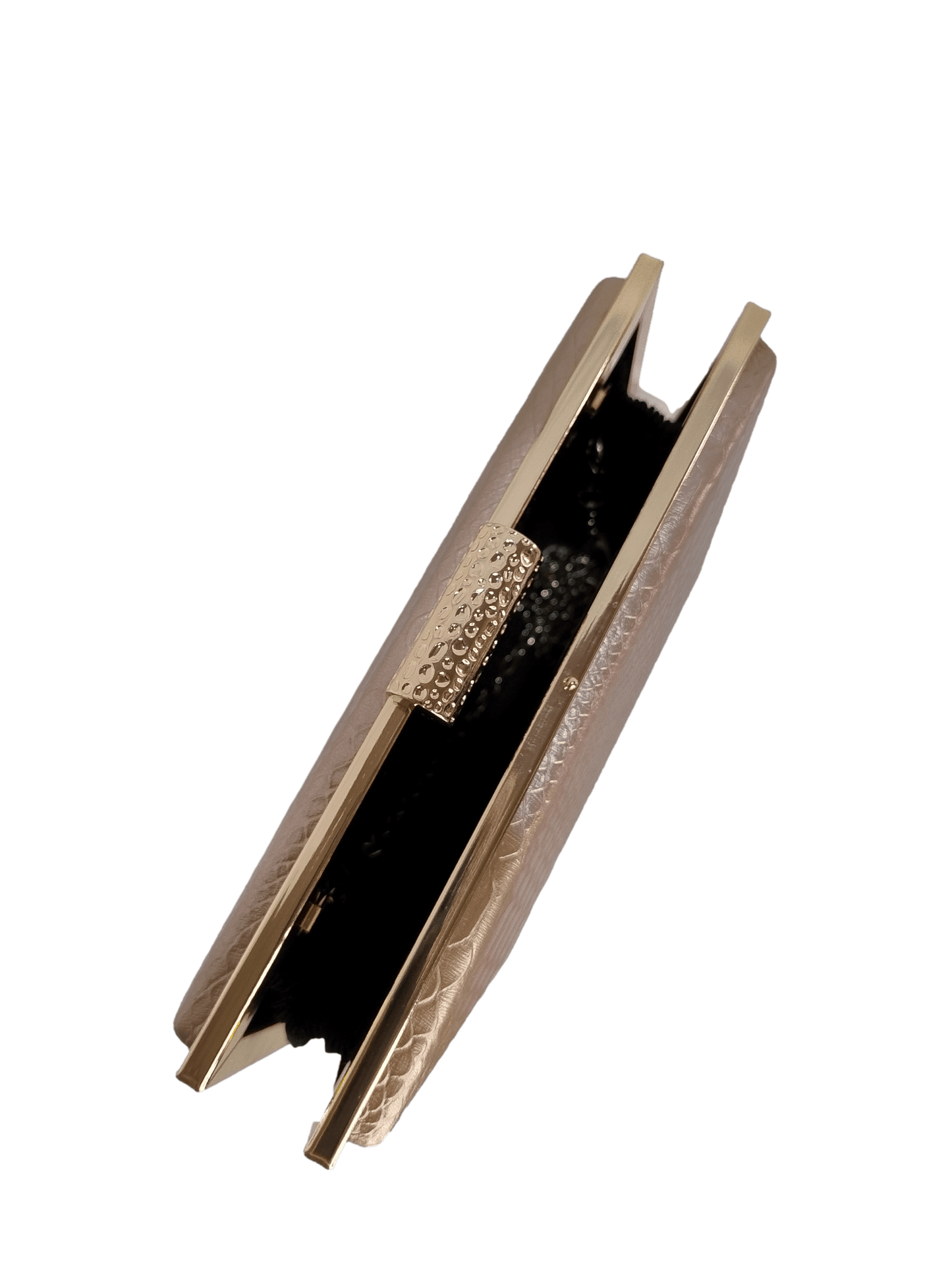 Bolso de fiesta metalizado color bronce