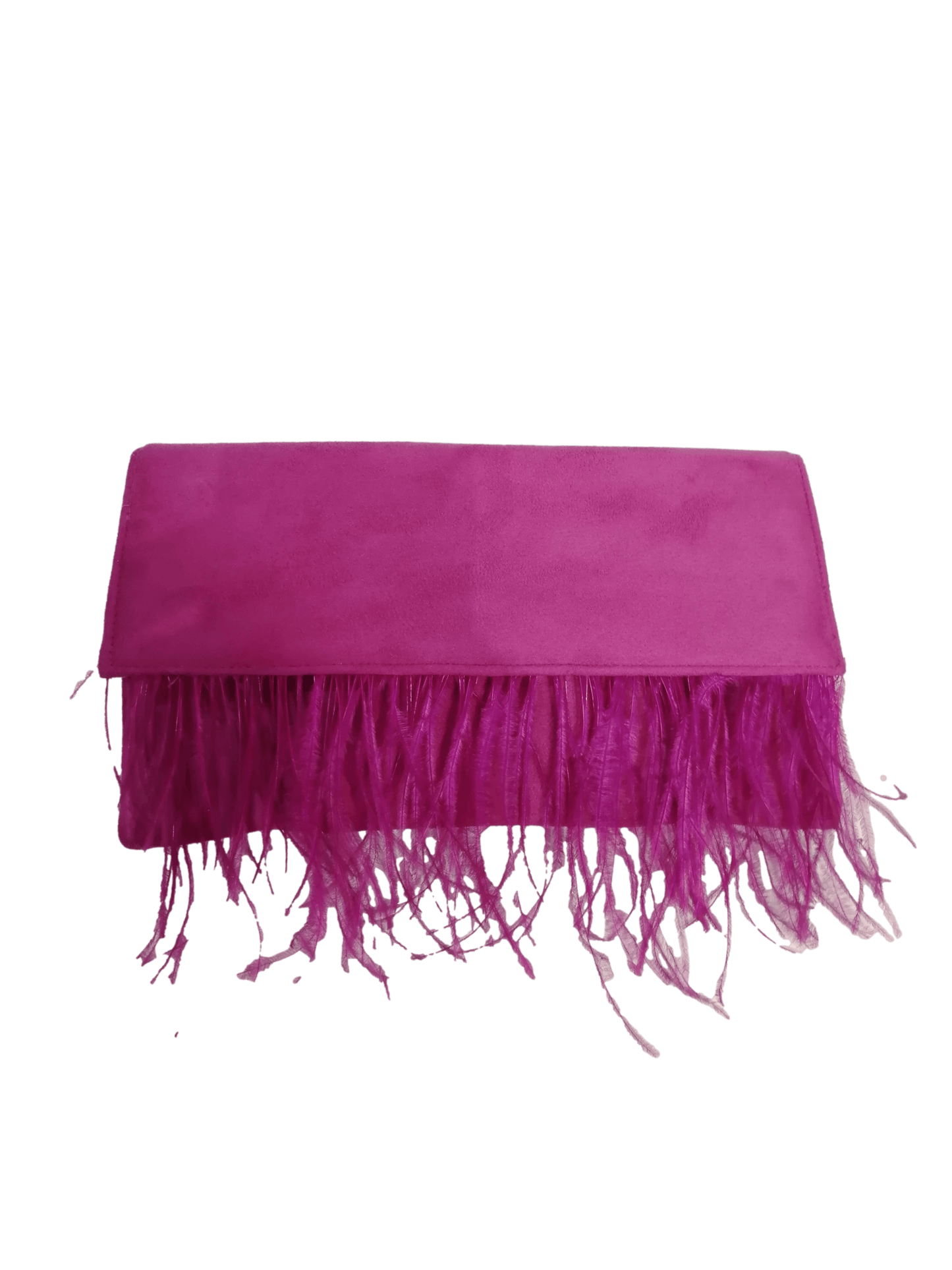 Bolso de fiesta plumas buganvilla