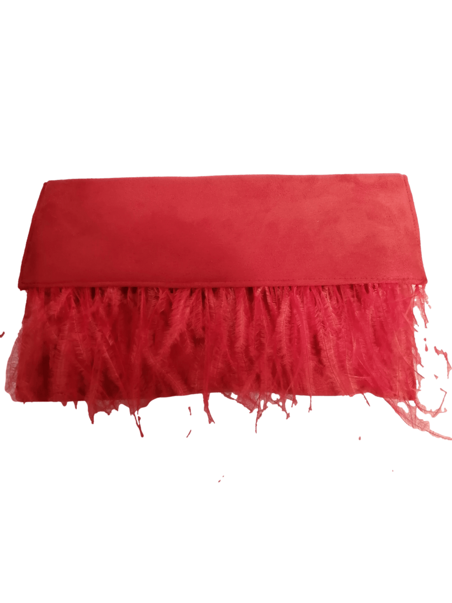 Bolso de fiesta plumas naranja