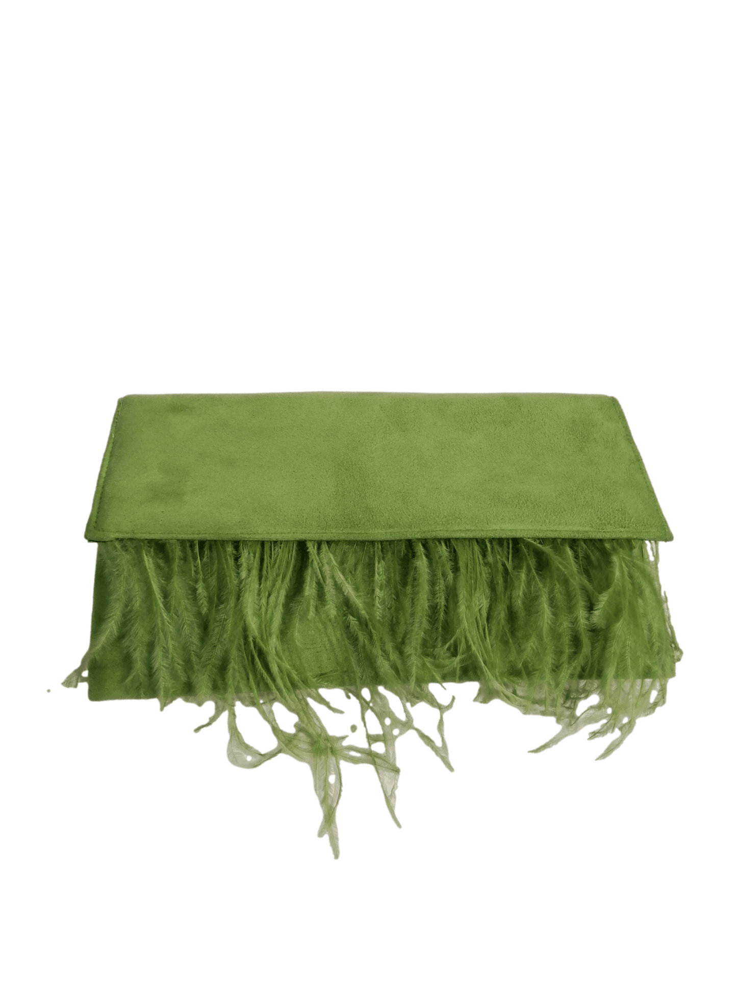 Bolso de fiesta plumas verde