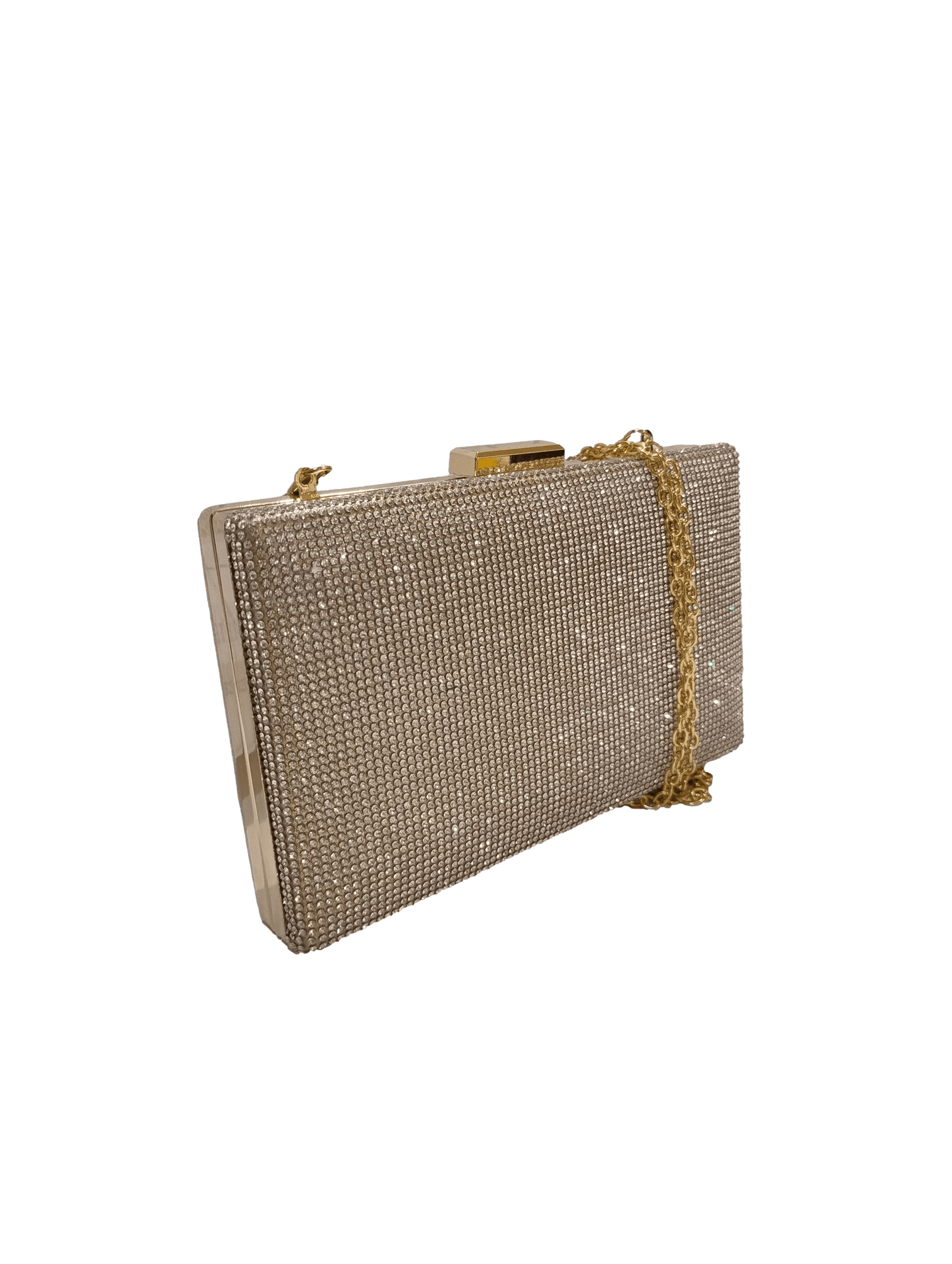 Bolso de fiesta dorado pedrería