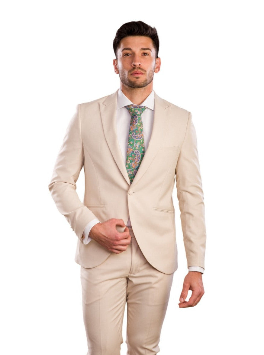 Traje de novio Bowie crema