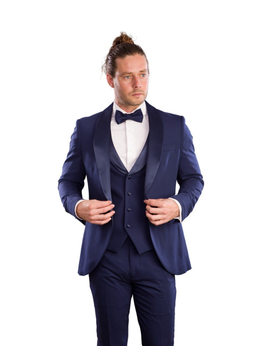 Craus blue groom suit