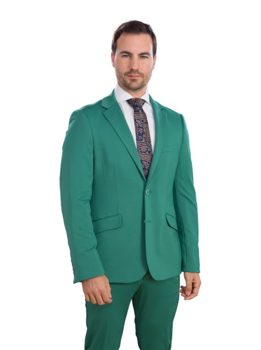 Super Slim Fit Men's Suit. Green