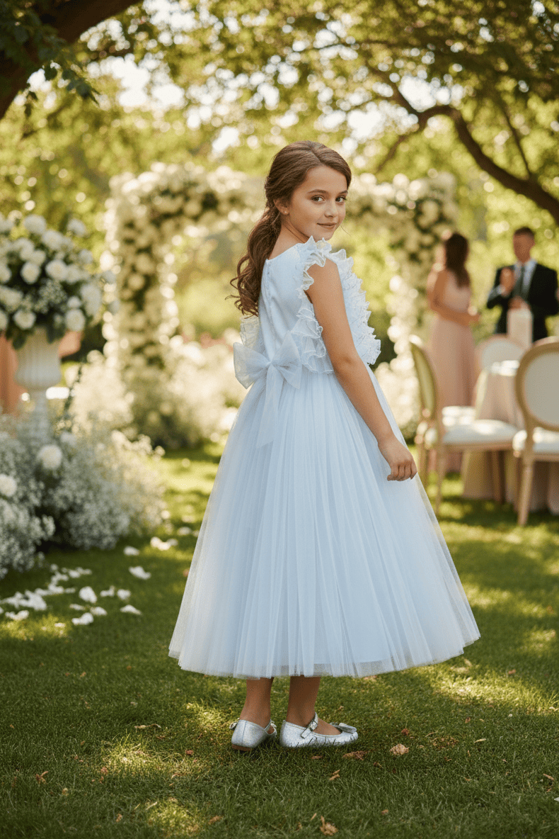 Vestido de arras top con volantes