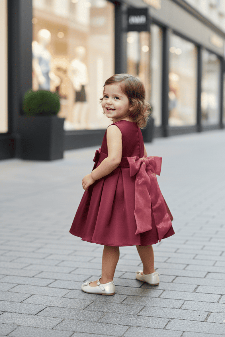 Vestido de ceremonia burdeos