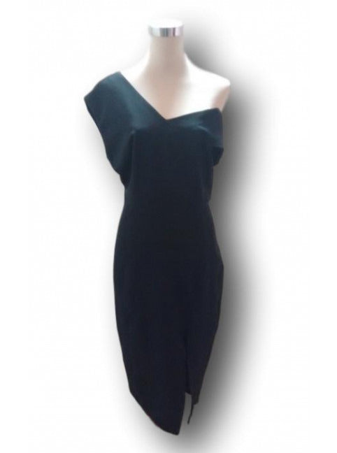 Vestido de cóctel hombro asimétrico