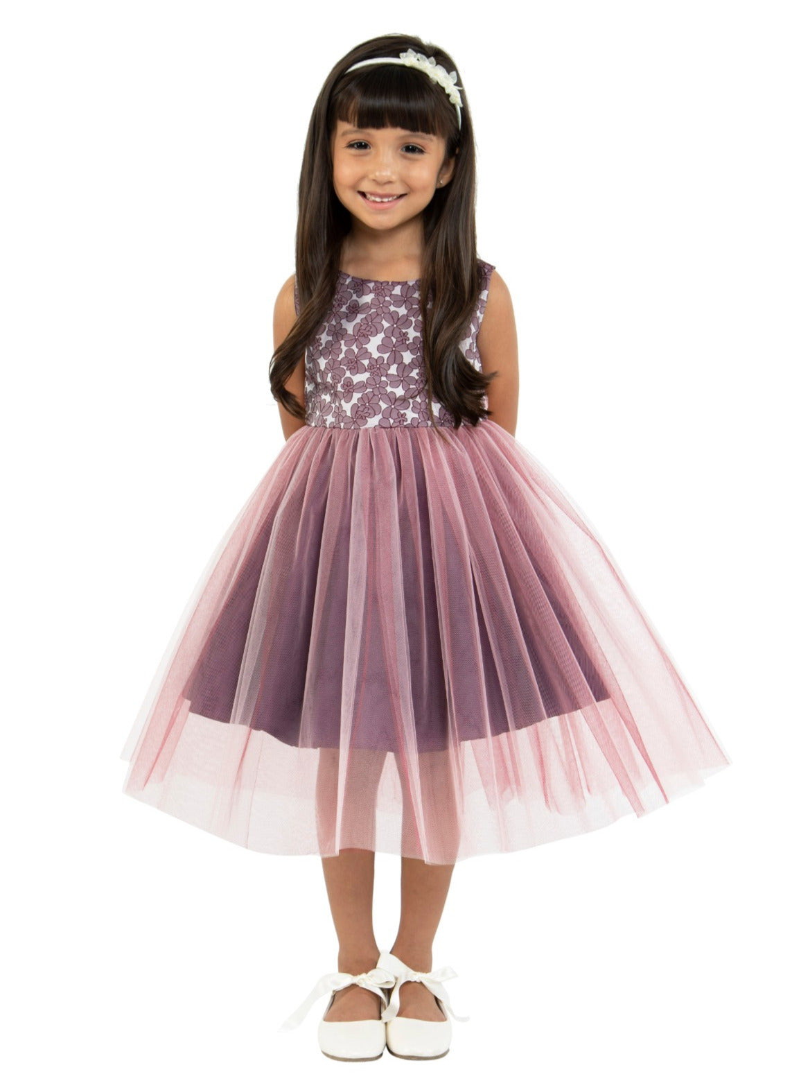 Vestidos de arras falda de tul berenjena
