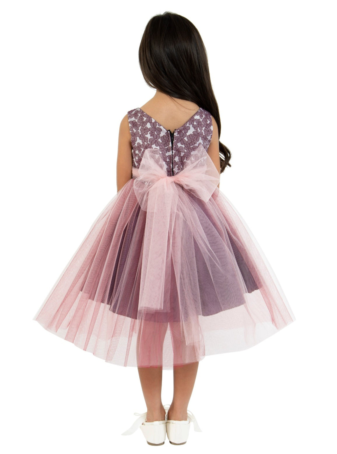 Vestidos de arras falda de tul berenjena