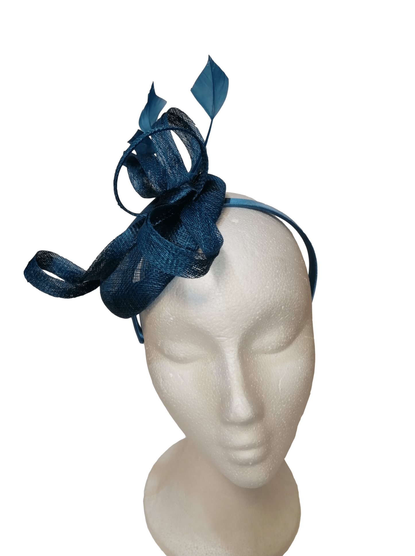 Tocado casquete azul