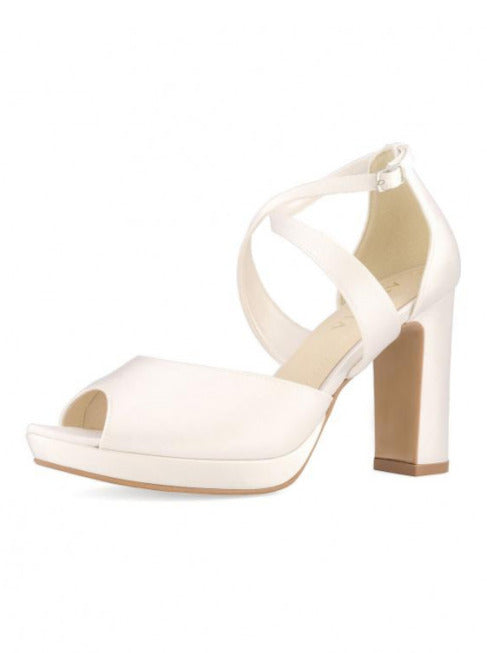 Zapato de salón novia tacón 10 cm.