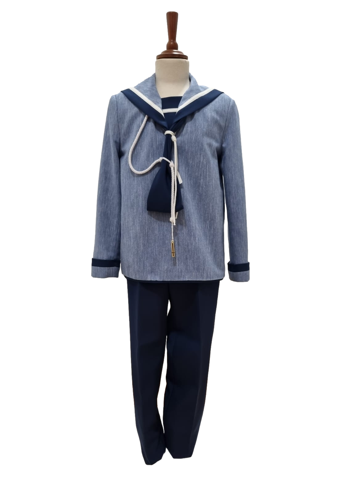 Marinero azul y azul marino