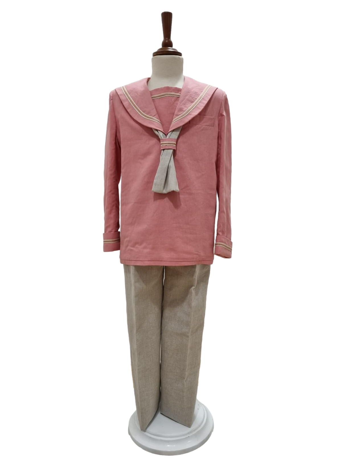 Marinero rosa y beige