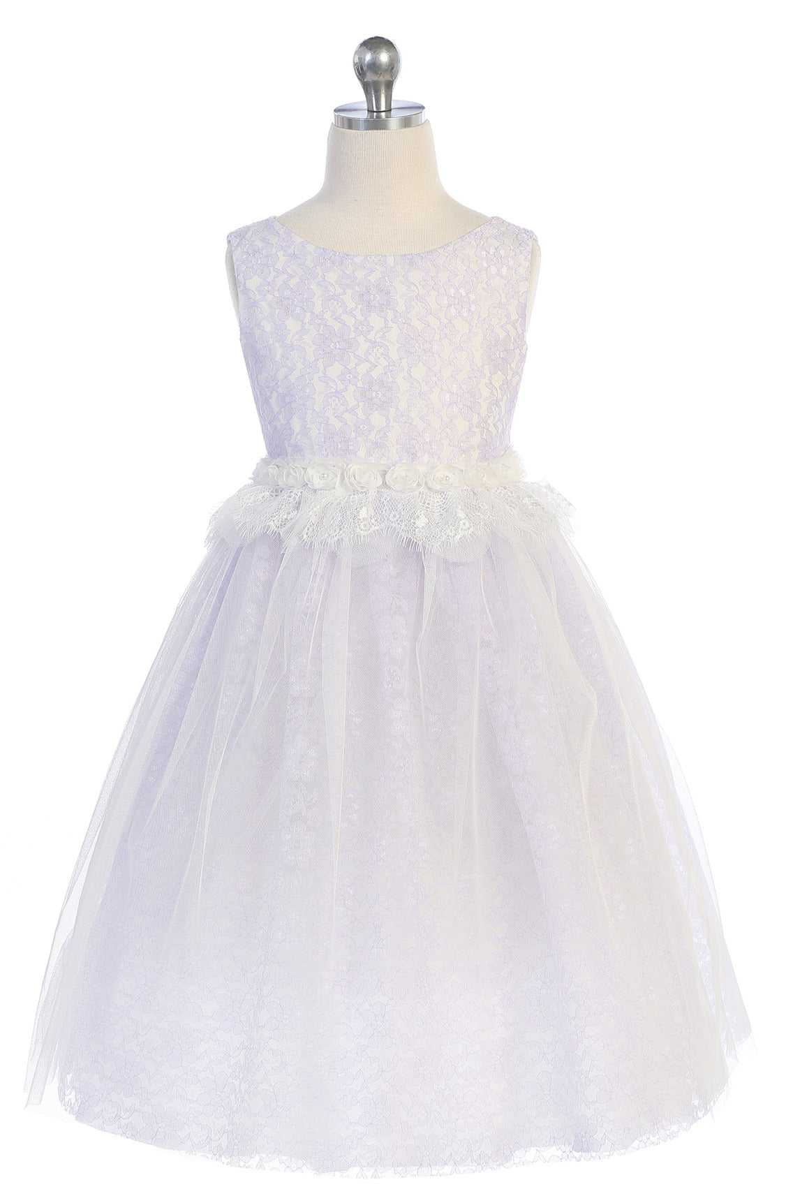 Lace and tulle flower girl dress