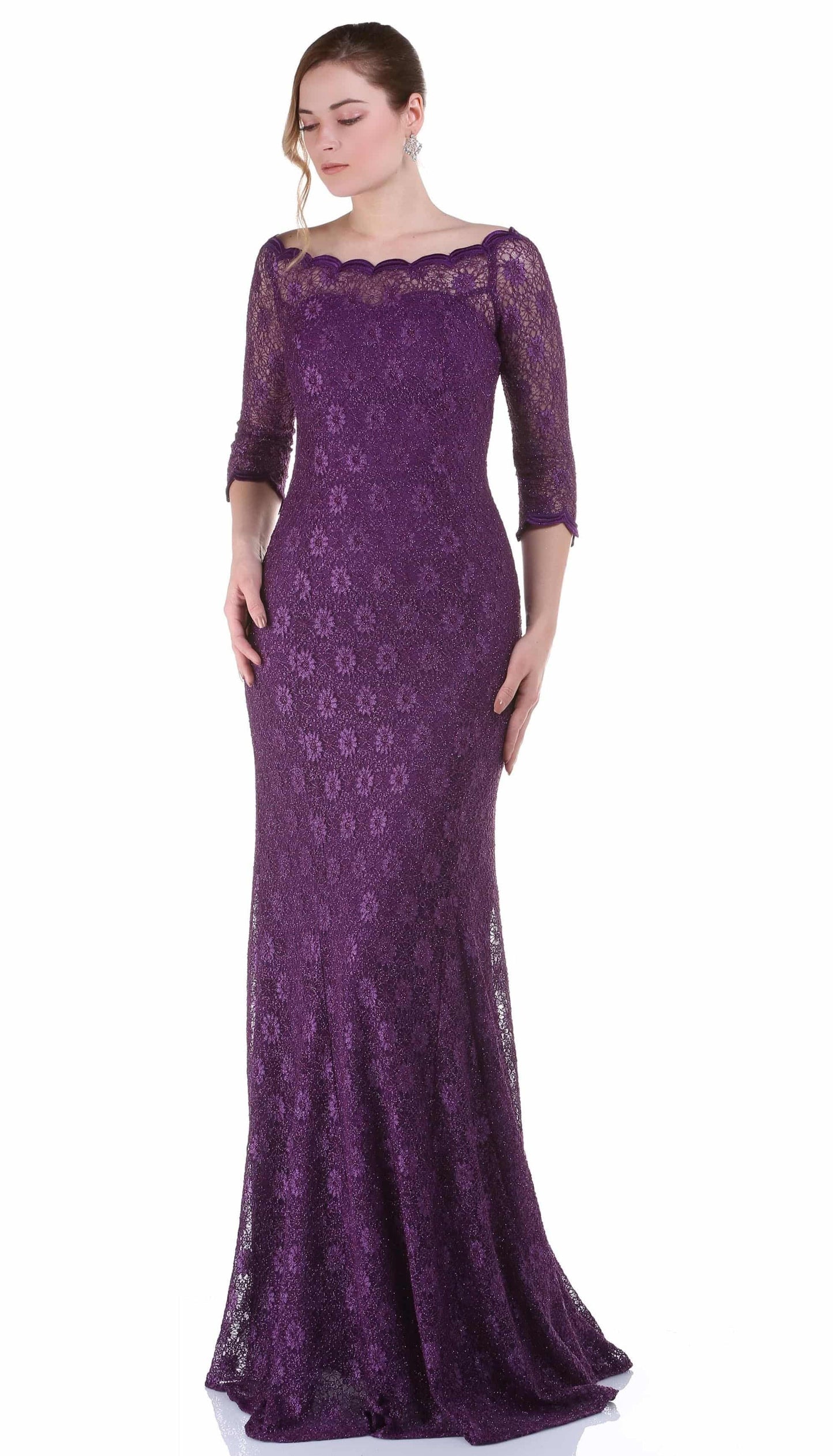 Vestido de fiesta largo morado
