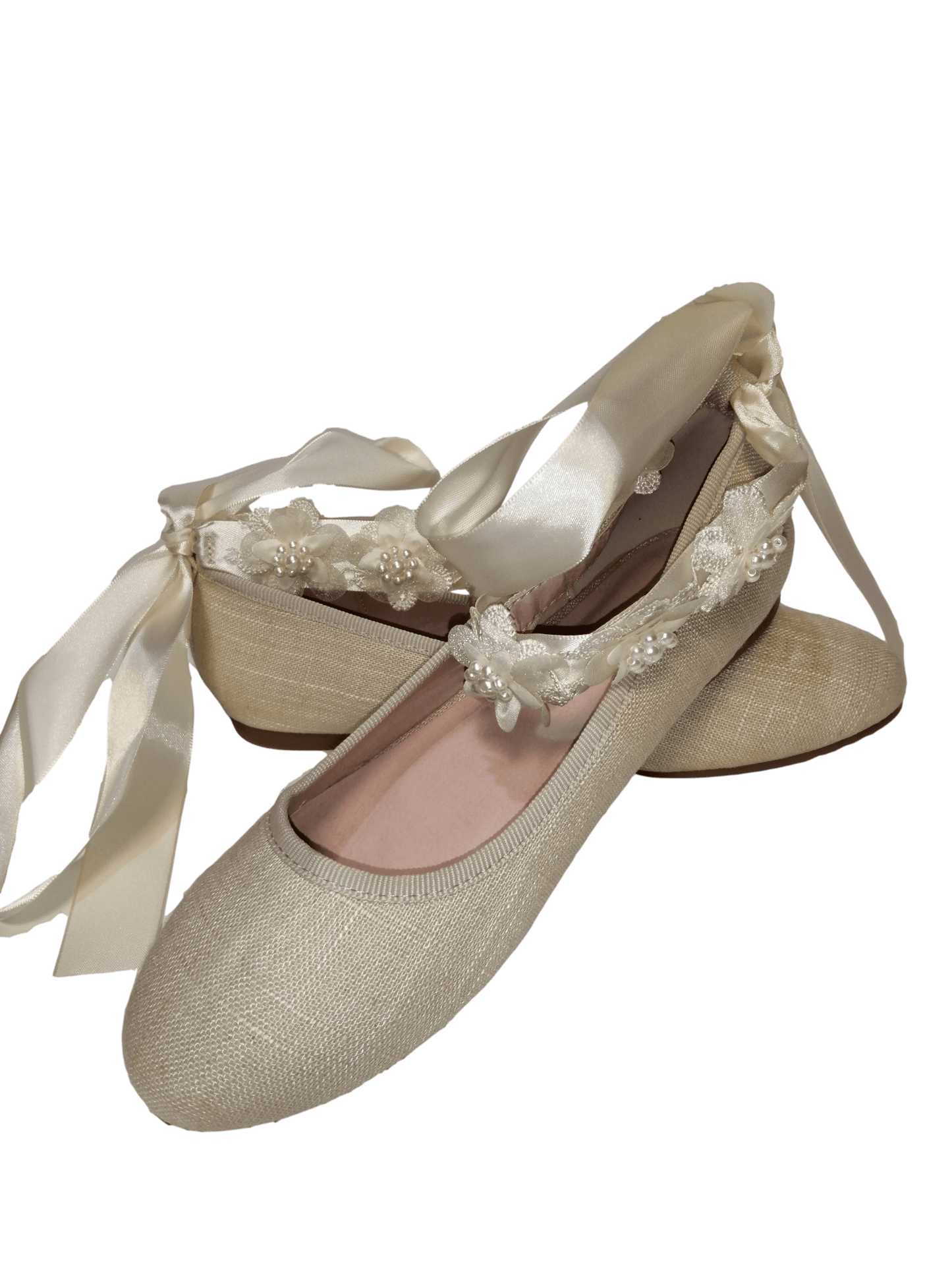 Bailarina de niña color crema