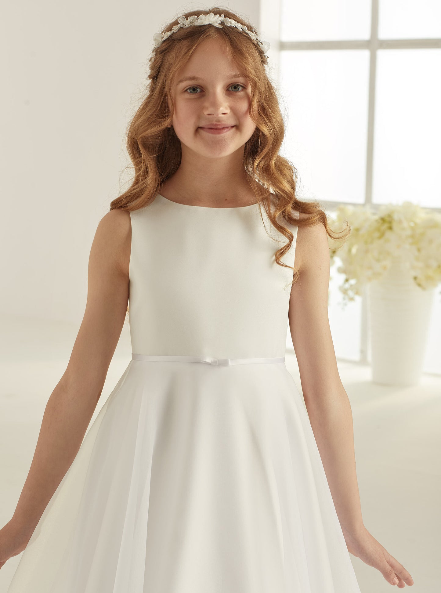 Vestido de comunión falda organza