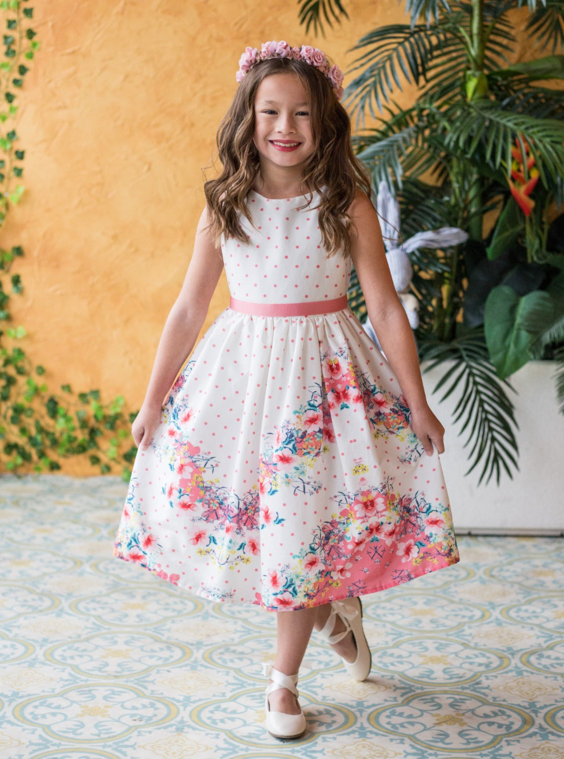 Vestido de arras estampado