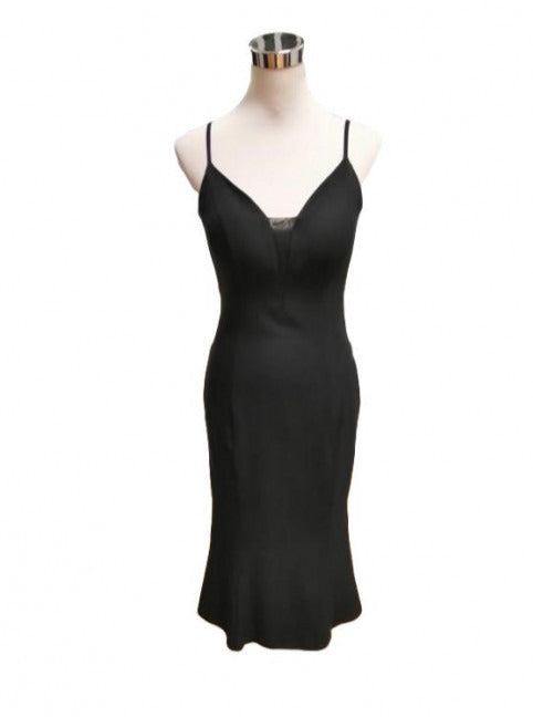 Vestido de fiesta midi negro