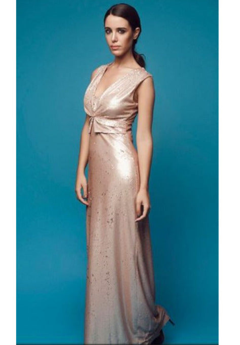 Vestido de fiesta dorado