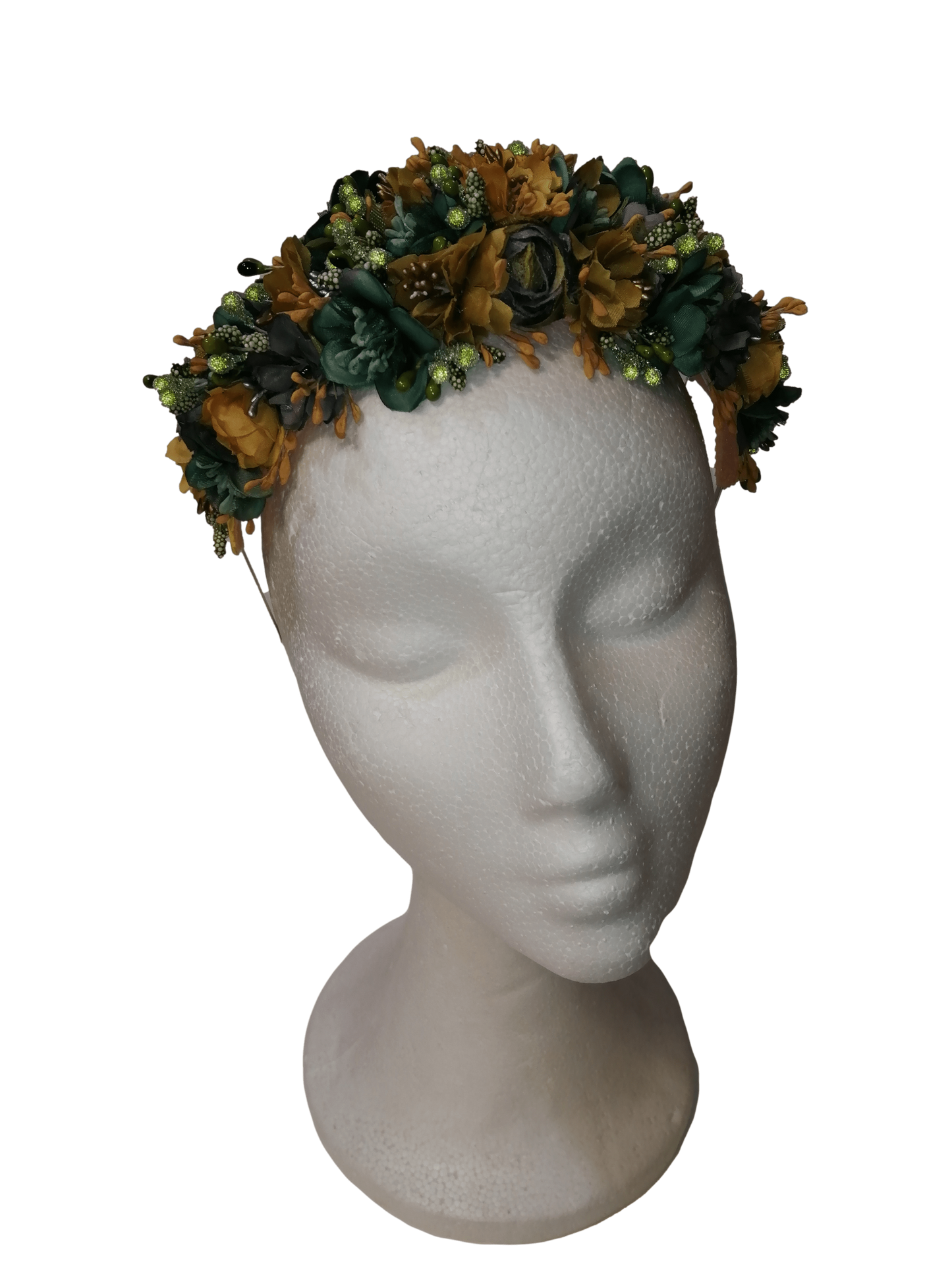Wide flower headband headdress