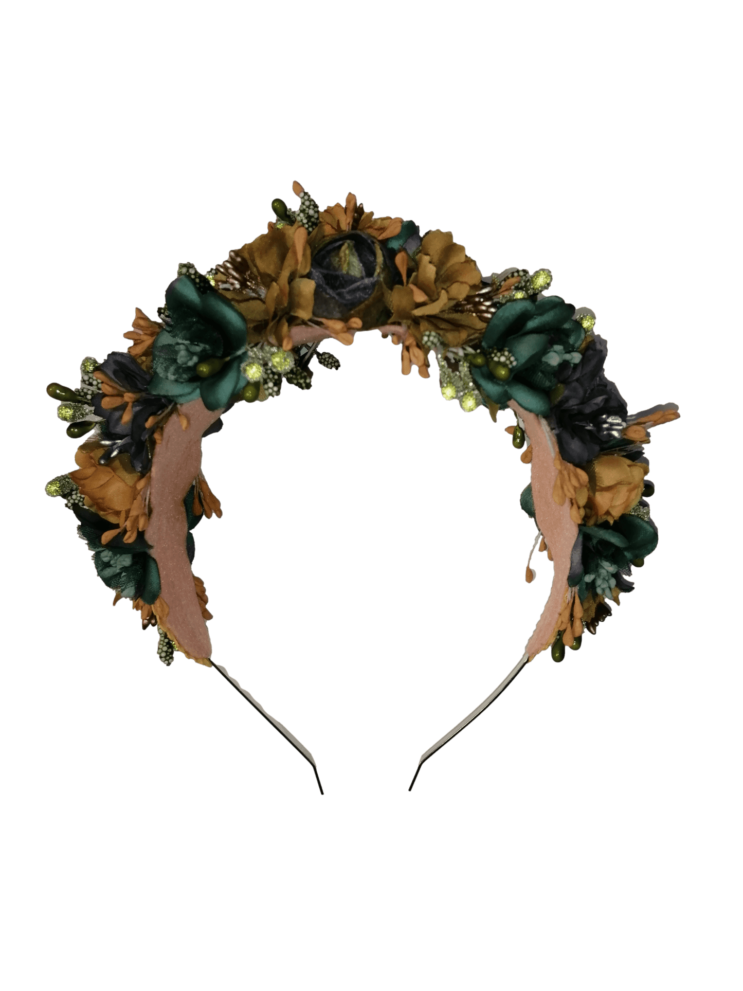 Wide flower headband headdress
