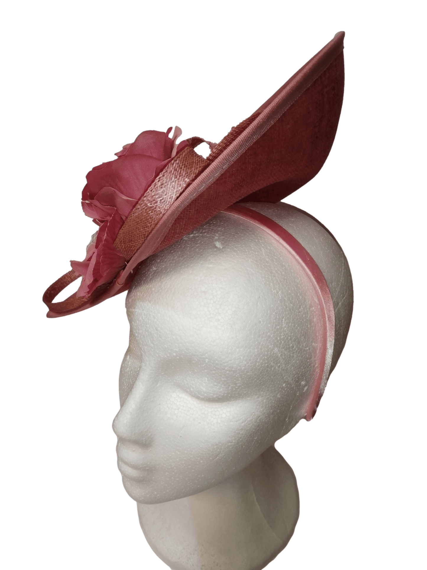 Tocado grande rosa palo