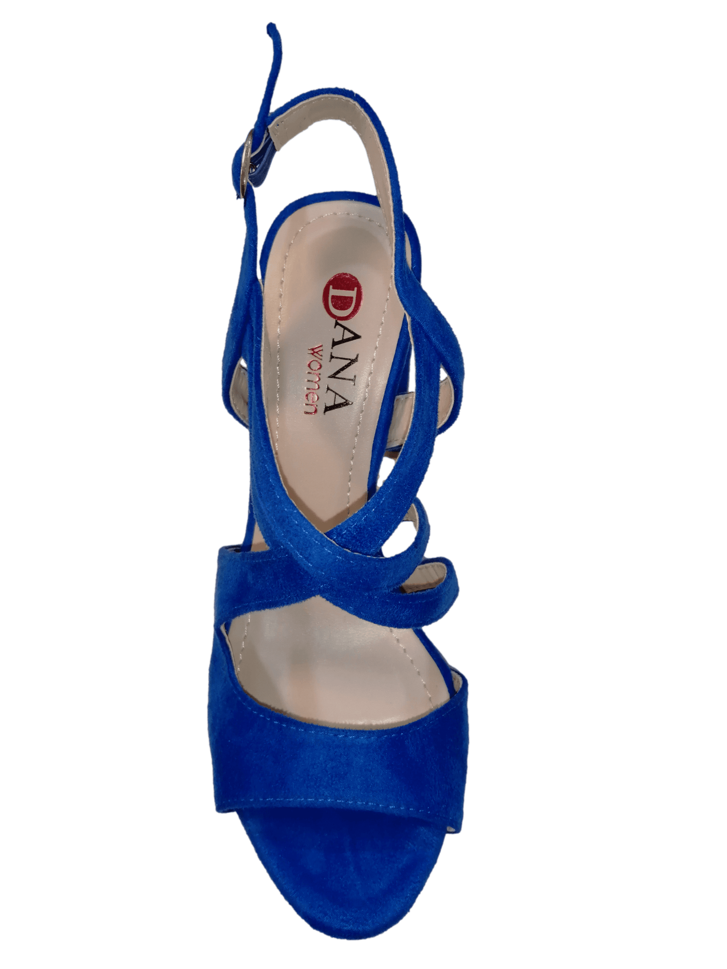 Sandalia de tacón ancho azul