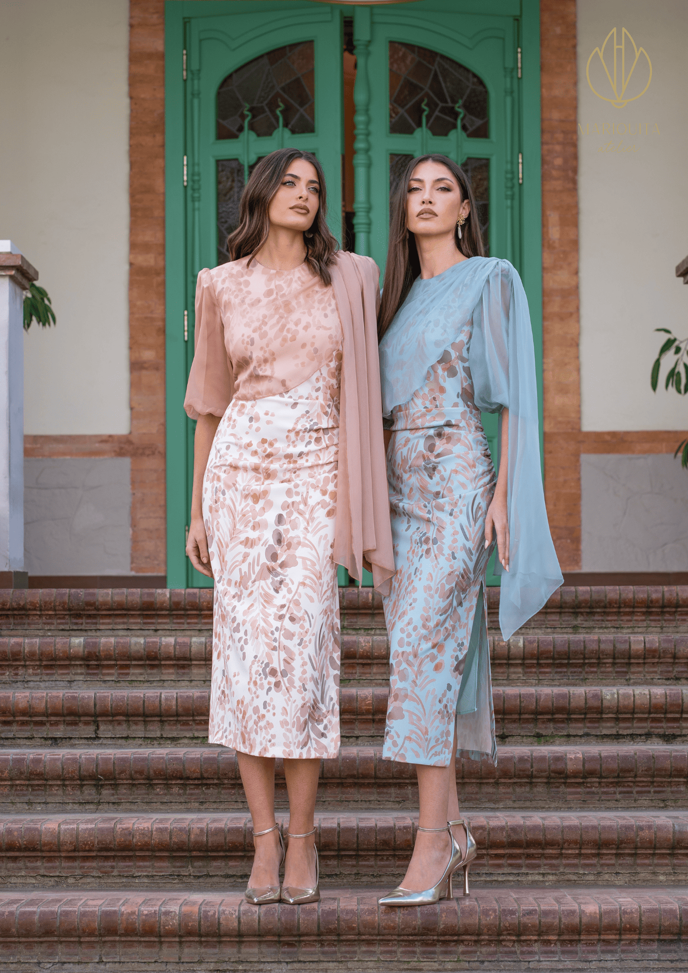 Vestido midi estampado Poniente