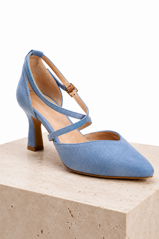 Zapatos de fiesta azul cielo