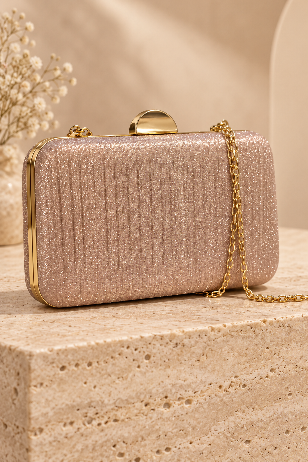 Clutch de Fiesta Oro Rosa