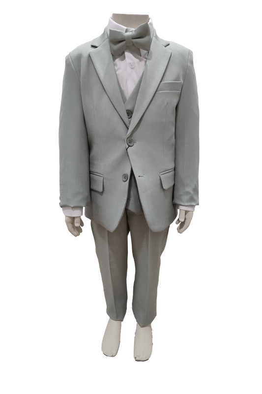 Traje de niño 5 piezas verde claro.