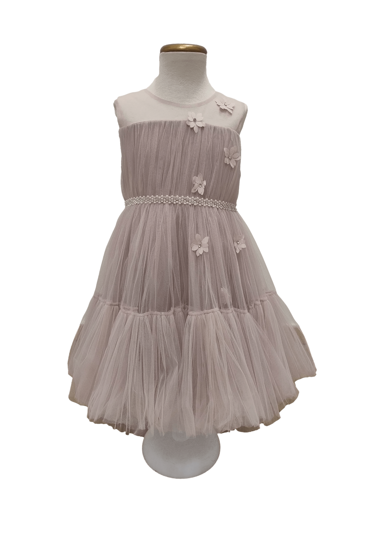 Vestido de arras corto malva claro