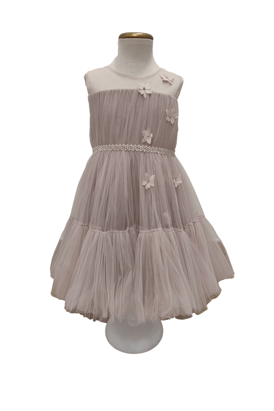 Vestido de arras corto malva claro