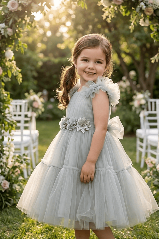 Vestido de arras tul verde