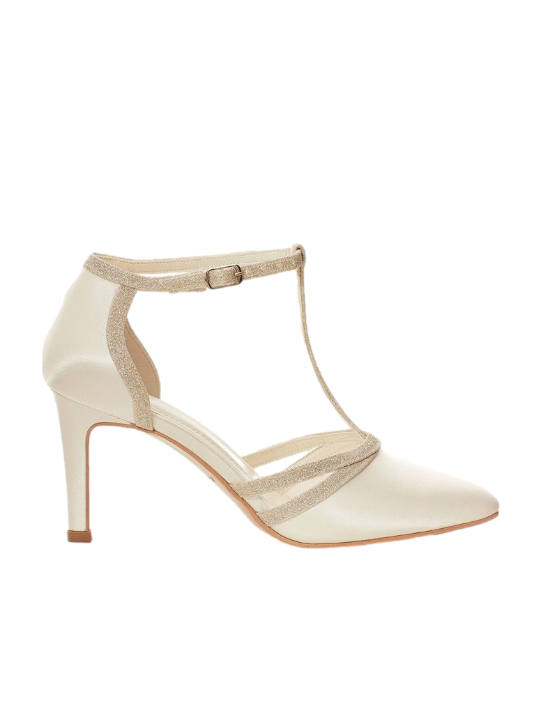 Zapato de novia con tacón de 8.5 cm.