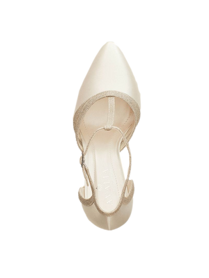 Zapato de novia con tacón de 8.5 cm.