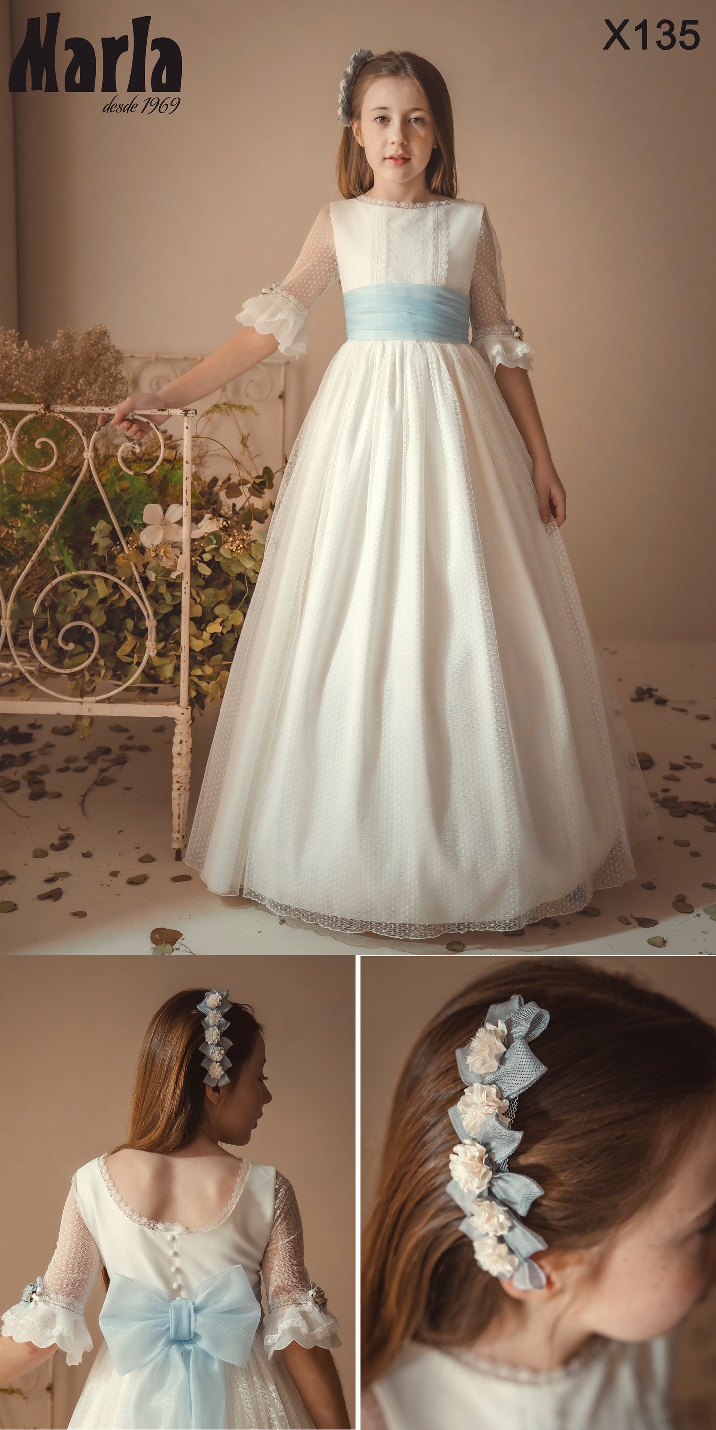 Vestido de comunión. Marla modelo X135.
