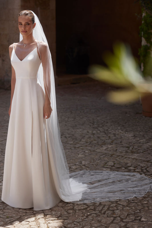 Velo de Novia Tul Brillante Sutil