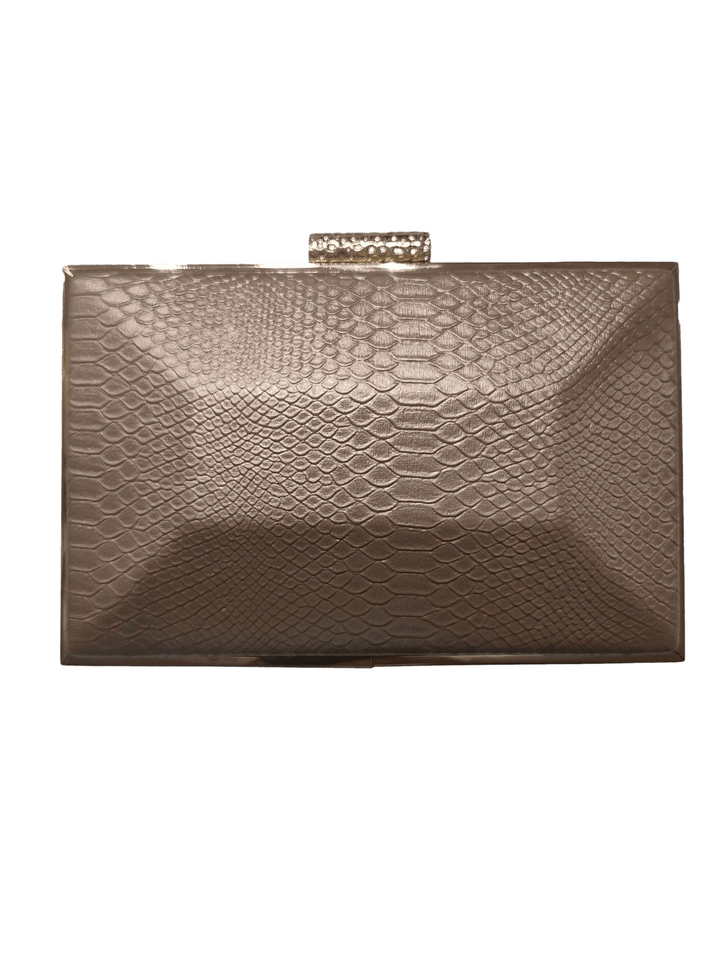 Bolso de fiesta metalizado color bronce