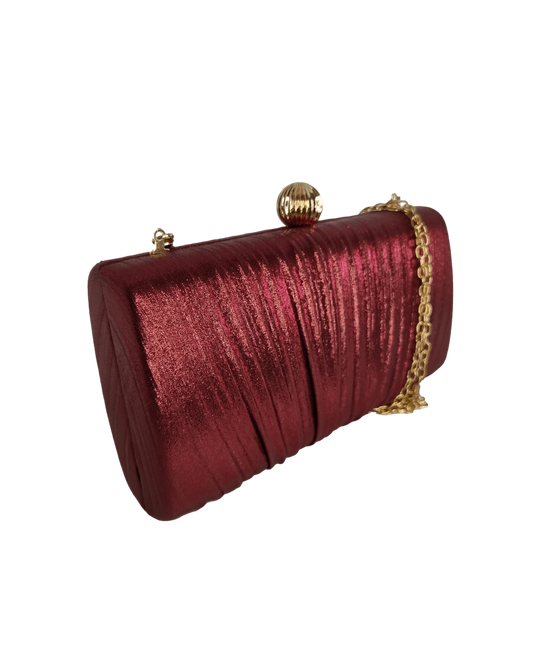 Clutch de fiesta burdeos