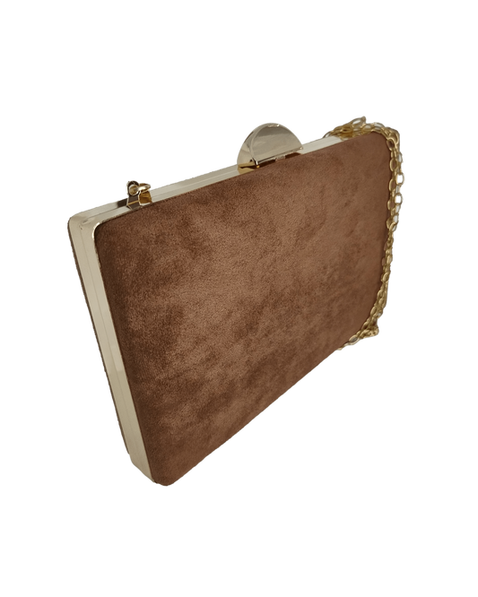 Clutch de fiesta color marrón